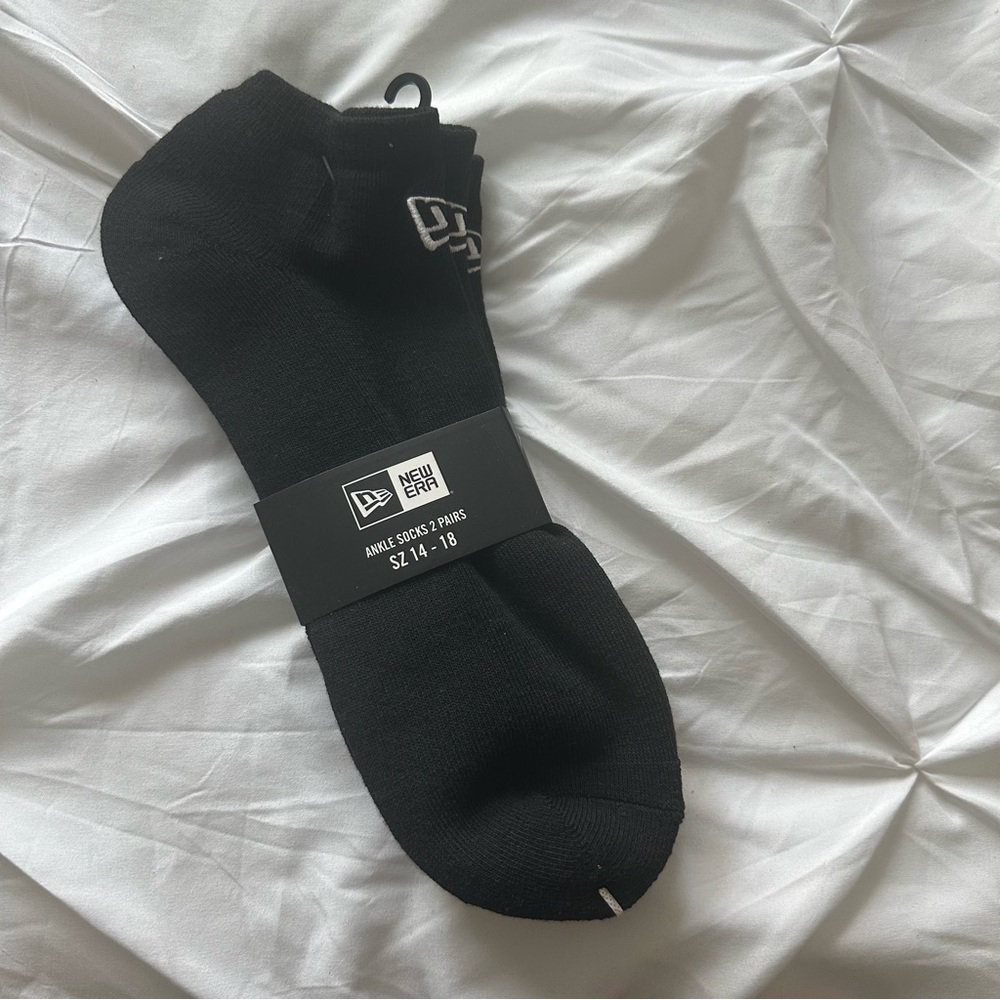 New Era Black Athletic Ankle Socks